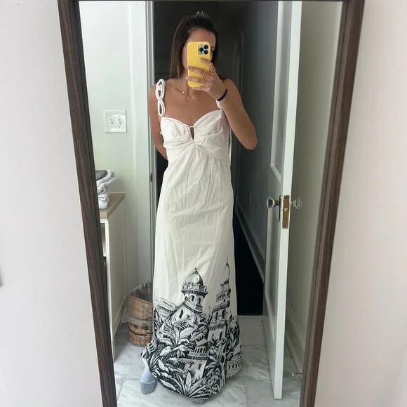 Andres Otalora Pyaar Printed Cotton Poplin Maxi Dress - Picture 4 of 6